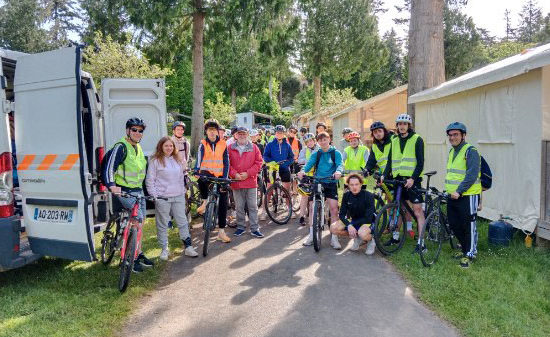 Terminale STMG à vélo au Mont Saint Michel