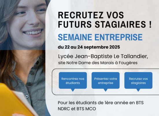 Le Lycée JBLT organise sa SEMAINE ENTREPRISE !